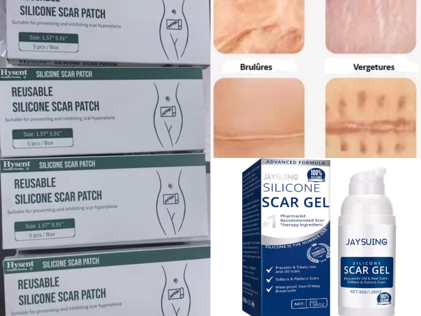 DUO ANTI-CICATRICES - GEL + FEUILLE DE SILLICONE MEDICALE